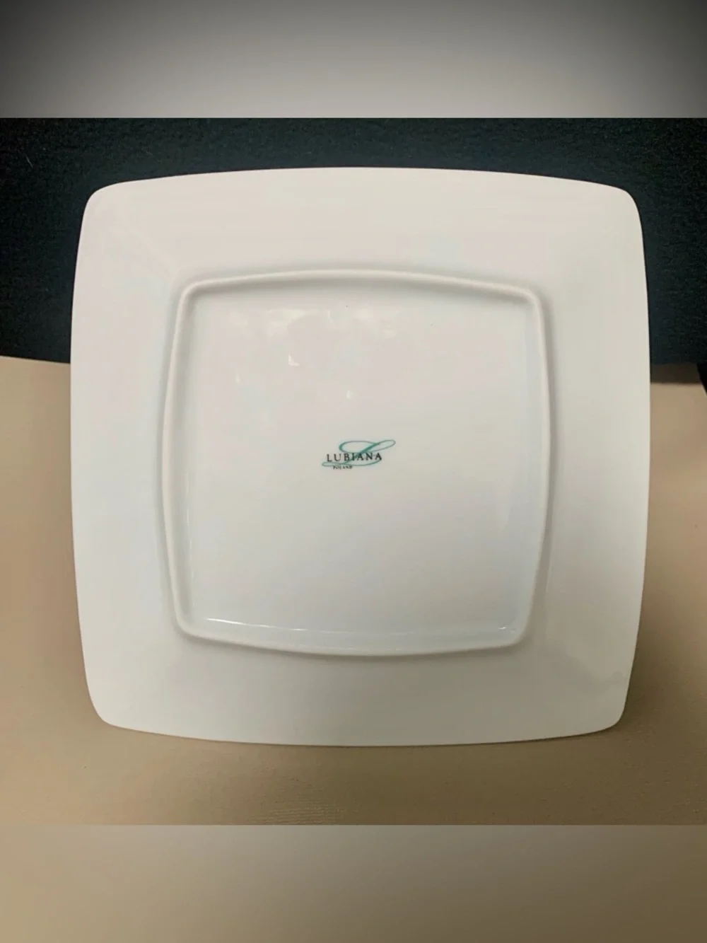Lubiana Victoria “Bambus” 8” Square Porcelain Plate – Poland